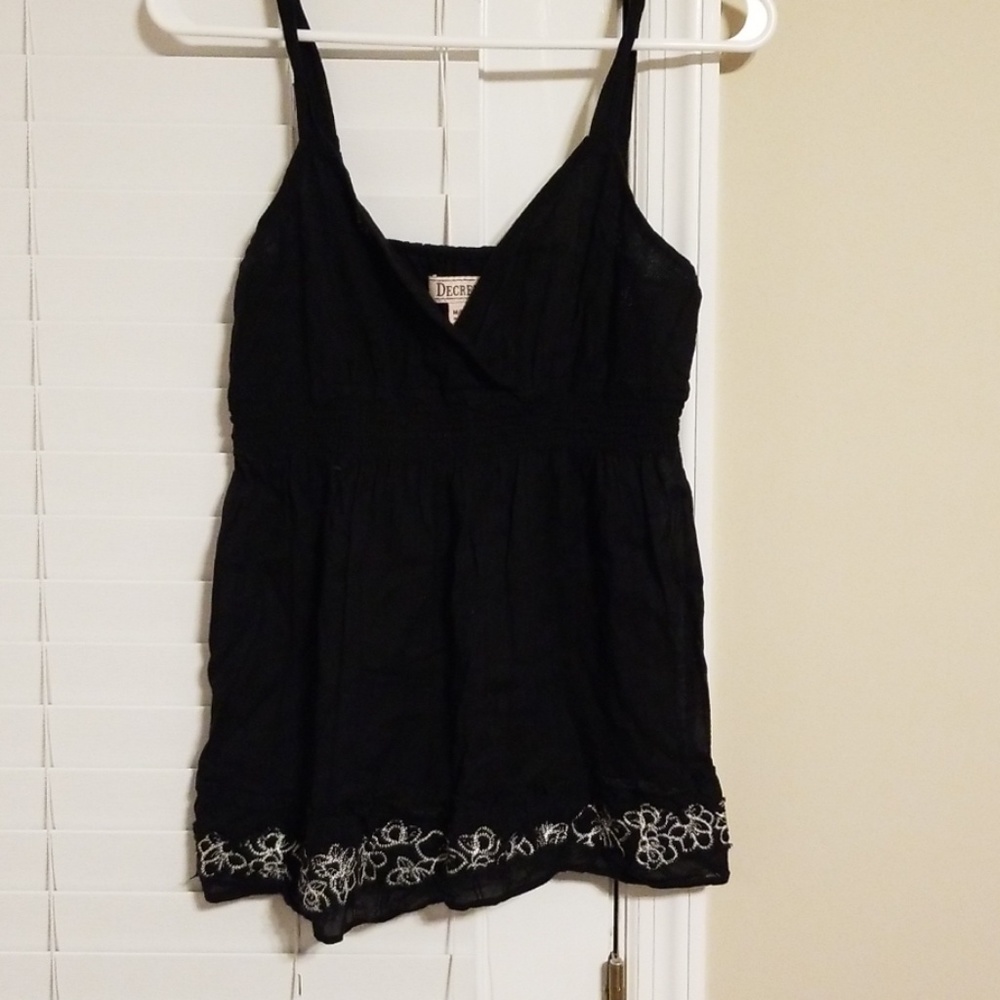 Black Flowy Tank